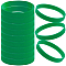 12Pcs Word Silicone Cord Bracelet Wristband, Green, 1/2 inch(1.2cm), Inner Diameter: 2-3/8 inch(6.1cm)