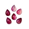 Natural Agate Cabochons, Dyed & Heated, Teardrop, Deep Pink, 12.5~13x9x4.5mm