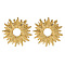 Alloy Stud Earrings, Flower, Golden, 57.5x57.5mm