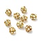 7mm Brass Rhinestone Beads, Round, Golden, 7x7.5mm, Hole: 1mm