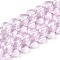 Baking Paint Transparent Glass Beads Strands, Heart, Pearl Pink, 9.5~10x10.5x5~5.5mm, Hole: 0.8~0.9mm, about 70pcs/strand, 25.59~26.38 inch(65~67cm)