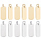 UNICRAFTALE 12Pcs 2 Colors Stainless Steel Stamping Tag Rectangle Stamping Blank Tag Pendants with Jump Ring Blank Dog Tags Metal Stamping Tags for Decorative Craft Pet Dog Tags