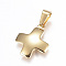 304 Stainless Steel Charms, Greek Cross, Golden, 18x15x2.5mm, Hole: 7x3.5mm