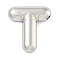 Non-Tarnish 304 Stainless Steel Pendants, Balloon Letter Charm, Letter T, 21x19x5.5mm, Hole: 1.5x2mm