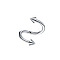 316L Surgical Stainless Steel Spiral Lip Rings with Spikes for Woman Men, Stainless Steel Color, Inner Diameter: 8mm, Pin: 1.2mm, Head: 3mm