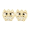 Brass Micro Pave Cubic Zirconia Glass Pendants, Cadmium Free & Nickel Free & Lead Free, Owl, Real 18K Gold Plated, 15.5x15x4mm, Hole: 2mm