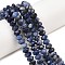 Natural Sodalite Beads Strands, Rondelle, Faceted, 8~8.5x5~6mm, Hole: 1mm, about 68~76pcs/strand, 14.96~15.35''(38~39cm)