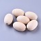 Unfinished Natural Wooden Beads, Egg Shaped Rugby Wood Beads, Lead Free, Large Hole Beads, Oval, Moccasin, 29x19mm, Hole: 5mm