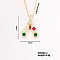 Simple Cute Style Rainbow Shape Brass Coloful Cubic Zirconia Pendant Necklace with Cable Chain for Women Girl, Golden, 15.75 inch(40cm)