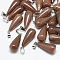 Synthetic Goldstone Pendants, with Stainless Steel Snap On Bails, teardrop, 28~30x10~12mm, Hole: 6x4mm