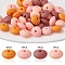 20Pcs 4 Colors Food Grade Eco-Friendly Silicone Focal Beads, Rondelle, Mixed Color, 12x12mm, Hole: 2.5mm, 5pcs/color