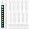 50Pcs Plastic Hanging Merchandise Strips, with 50Pcs Iron Hooks, Rectangle, White, 54x5.05x0.06cm