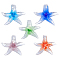 10Pcs 5 Colors Handmade Lampwork Pendants, Star, Mixed Color, 50x47x15mm, 2pc/color