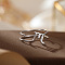 Twelve Constellations 925 Sterling Silver Finger Rings, Platinum, Scorpio, Inner Diameter: 16~19mm