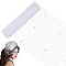 GORGECRAFT 5 Yards Veil Neting Fabrics with Small Ball 9.8 Inch Wide Birdcage Bridal Veil Mesh French Rhombus Fascinator Millinery Bride Hair Headdress Hat Decoration for Women Wedding Tea Party White