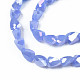 Galvanisieren undurchsichtige feste Farbe Glasperlen Stränge EGLA-N002-24-A01-3