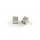 201 Stainless Steel Cube Spacer Beads STAS-S040-10-2