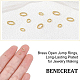 Benecreat 600pcs2スタイル真鍮オープン丸カン  長持ちメッキ  ゴールドカラー  300個/スタイル KK-BC0006-86-3