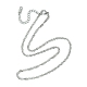 304 Singapur-Halskette aus Edelstahl für Männer und Frauen NJEW-YW0001-11-1