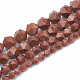 Chapelets de perles en goldstone synthétique G-S332-10mm-001-2