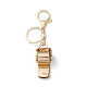 Glänzender Schlüsselanhänger mit Strass-Pfeifenanhänger aus Zinklegierung KEYC-O014-01G-02-2