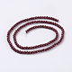 Umweltfreundliche runde Perlenstränge aus gefärbtem Glasperlen HY-A002-3mm-RB038-2