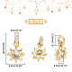 Dicosmétique 20 pièces breloques soleil en laiton micro pavé pendentifs en zircone cubique soleil doré avec anneau de saut breloques pendentifs en strass pour bricolage boucle d'oreille collier bracelet fabrication de bijoux KK-DC0001-88-2