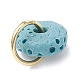 Natural Lava Rock Dyed Disc Charms PALLOY-JF02267-02-4