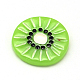 キウイフルーツ樹脂デコデンカボション  模造食品  芝生の緑  15.5x2.5mm X-CRES-R183-16-3