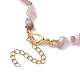 Collana di perline di quarzo rosa naturale NJEW-JN04616-13-5