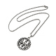 Halskette aus legiertem Seemannsknoten-Pandant mit kastenförmigen Ketten NJEW-K245-006-2