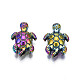 Rack Plating Rainbow Color Alloy Beads PALLOY-S180-333-2