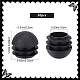 CRASPIRE 30Pcs 0.93in/2.35cm Round Plastic Plug Black Tubing Hardware Plugs Chair Leg Tube Inserts End Caps Anti-Scratch Covers Protector Glide Protection for Furniture Foot Metal Tables AJEW-WH0258-829-2