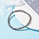 Bracelet extensible en perles de pierre naturelle maifanite/maifan rondes de 4.5 mm BJEW-JB07088-04-2