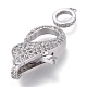 rass Micro Pave Cubic Zirconia Lobster Claw Clasps ZIRC-M108-08A-P-2