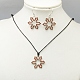 Fashion Jewelry Sets for Christmas: Adjustable Necklaces & Earrings SJEW-JS00194-2