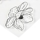 シリコンクリアスタンプ  カード作りの装飾DIYスクラップブッキング用  花柄  20.5x14.5x0.3cm DIY-A013-16-3