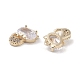 Латунные микропаве прозрачные подвески с фианитом KK-K351-31G-2