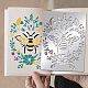 BENECREAT Bee Pattern Stainless Steel Stencil with Flower DIY-WH0289-077-5