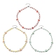 Set di collane con perline di perle acriliche e semi di vetro da 3 pezzo in 3 stili di frutta e argilla polimerica NJEW-JN04582-1