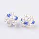 Perles tissées en perles d'imitation et de verre LAMP-K032-B02-1