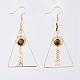 Natural Mixed Gemstone Dangle Earrings EJEW-JE04025-2