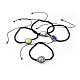 Facettierte Rondelle Glas geflochtene Perlen Armbänder BJEW-JB04808-M-1