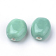 Perles en porcelaine émaillée manuelles X-CLAY-R076-05-2