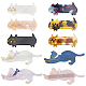 Gorgecraft 10 Uds 10 estilos lindo gato acetato de celulosa (resina) clip de pelo de cocodrilo OHAR-GF0001-20-1