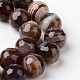 Faceted Natural Botswana Agate Round Bead Strands G-F261-02-10mm-1