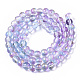 Chapelets de perles en verre peinte par pulvérisation transparent GLAA-N035-03B-B05-2