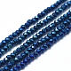 Electroplate Glass Beads Strands GLAA-F079-A-FP08-1