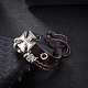 Cuir unisexes occasionnels tressé réglable bracelets multi-brins BJEW-BB15575-B-2
