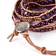 5-Loops Leather Cord Wrap Bracelets BJEW-I276-02-3